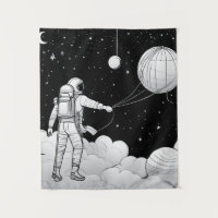 enture Murale Astronaute Monochrome | Art en Ligne