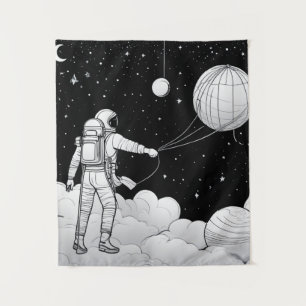 Tenture enture Murale Astronaute Monochrome Art en Ligne