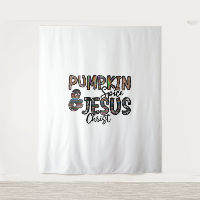 Tenture Épice citrouille Et Jésus Christ (Devant)