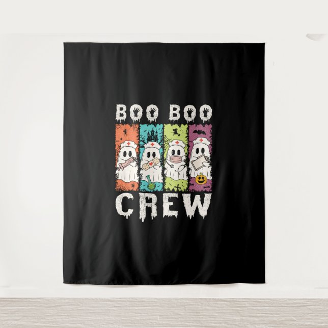Tenture Équipe Boo Boo infirmière d'Halloween (Devant)