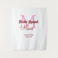 Équipe de mariée ajouter nom monogramme demoiselle