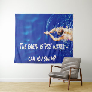 Tenture Équipe de natation Siwmming Amour de la piscine de