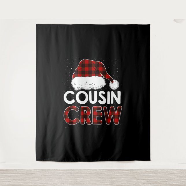 Tenture Équipe de Noël 2021 Cousin (Devant)