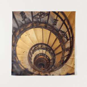 Tenture Escalier circulaire spirale escalier vieux bâtimen