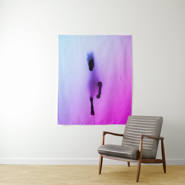 Tenture Esprit du Cheval – Art Mural Abstrait (En situation)