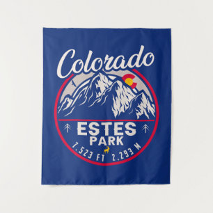Tenture Estes Park Colorado Mountains Retro Sunset Ski
