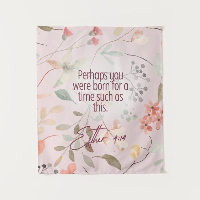 Tenture Esther 4:14 Verset biblique chrétien Art (Devant)