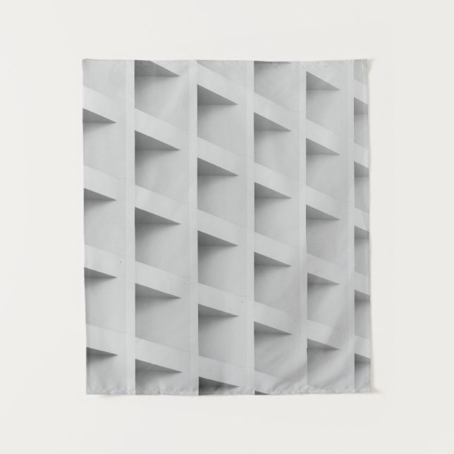 Tenture étagère cubique blanche (Devant)