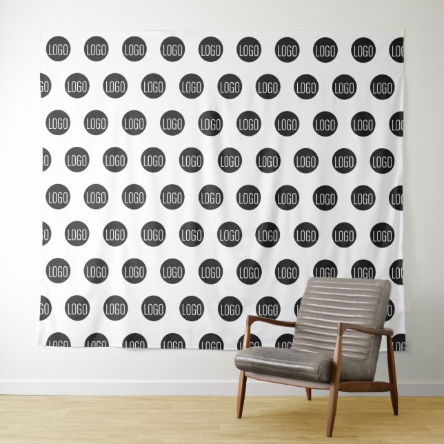 Tenture Étape et répéter le logo Selfie arrière-plan photo (En situation (horizontale))