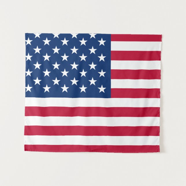Tenture États-Unis Drapeau américain étoiles et rayures (Devant (Horizontal))