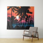 Tenture Été Tropical Pink Orange Palm Trees coucher du sol<br><div class="desc">Ce design tropical et cool est parfait pour les mois chauds d'été. Il est doté d'un coucher de soleil de néon rose, orange et violet d'une silhouette de palmier noir et d'un soleil éclatant. C'est beau, magnifique et pittoresque ! ***REMARQUE IMPORTANTE DE CONCEPTION : Pour toute demande de conception personnalisée,...</div>