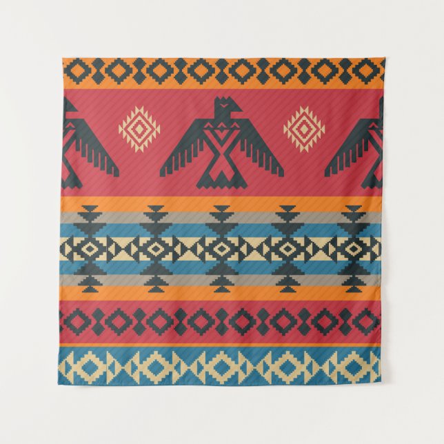Tenture Ethnic Eagles Motif Vintage (Devant)