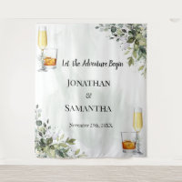 Eucalyptus Bubbles & Bourbon Wedding shower Tapest