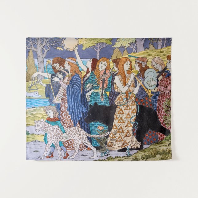 Tenture Eugene Grasset - Panneau Décoratif Harmonie (Devant (Horizontal))