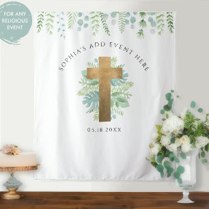 Tenture Événement Religieux, Élégant Fond de Décor en Verd