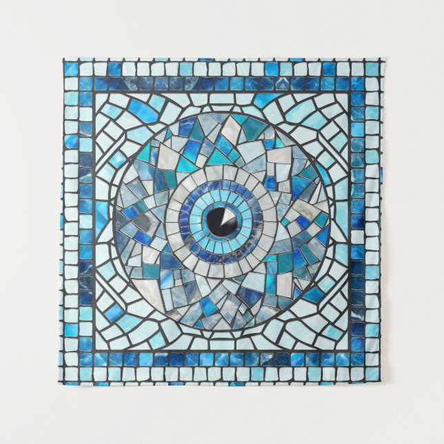 Tenture Evil Oeil Amulet Mosaic Art (Devant)