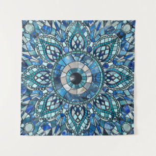 Tenture Evil Oeil Amulet Mosaic Mandala Art