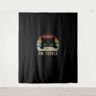 Tenture Ew Personnes Retro Chat Drôle Vintage Anti Social 