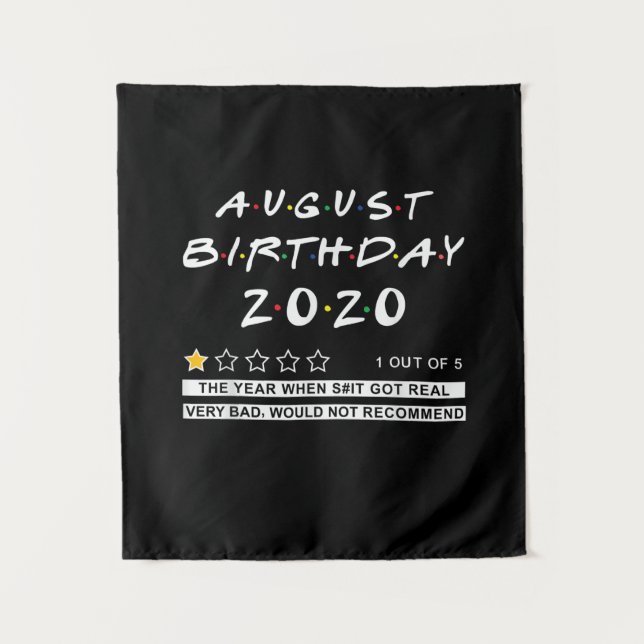Tenture Examen 2020 août Anniversaire Très Mauvais (Devant)