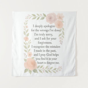 Tenture Excuses/Pardon Floral