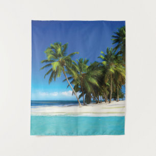 Tenture Exotic beach throw pillow