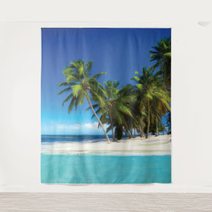 Tenture Exotic beach throw pillow