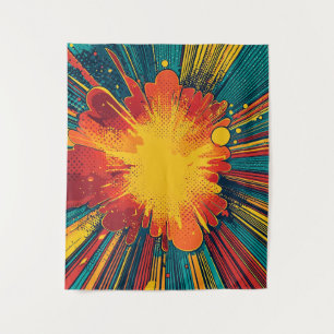 Tenture Explosion d'art pop de style comique (1)