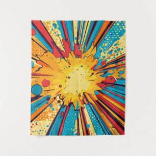 Tenture Explosion d'art pop de style comique (11)