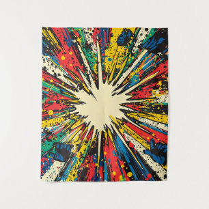 Tenture Explosion d'art pop de style comique (2)
