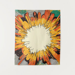 Tenture Explosion d'art pop de style comique (6)
