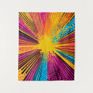 Tenture Explosion d'art pop de style comique (9)