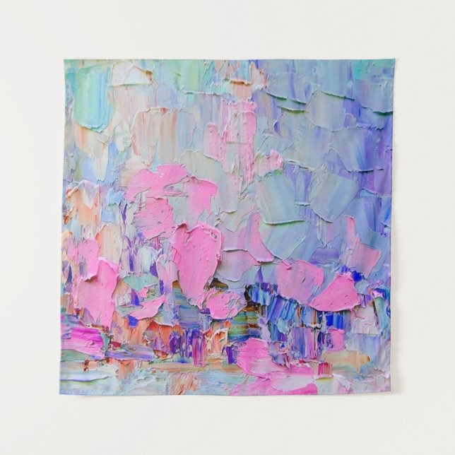 Tenture Expressive embossed paint on canvas, created using (Devant)