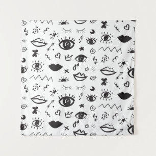 Tenture Eyes Motif : Motif Vintage tendance