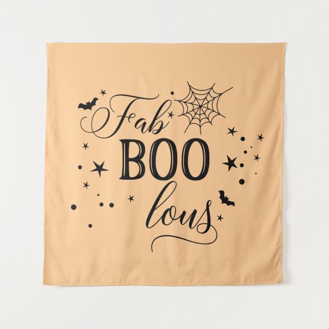 Tenture FabBOOlous Halloween orange Backdrop party  (Devant)