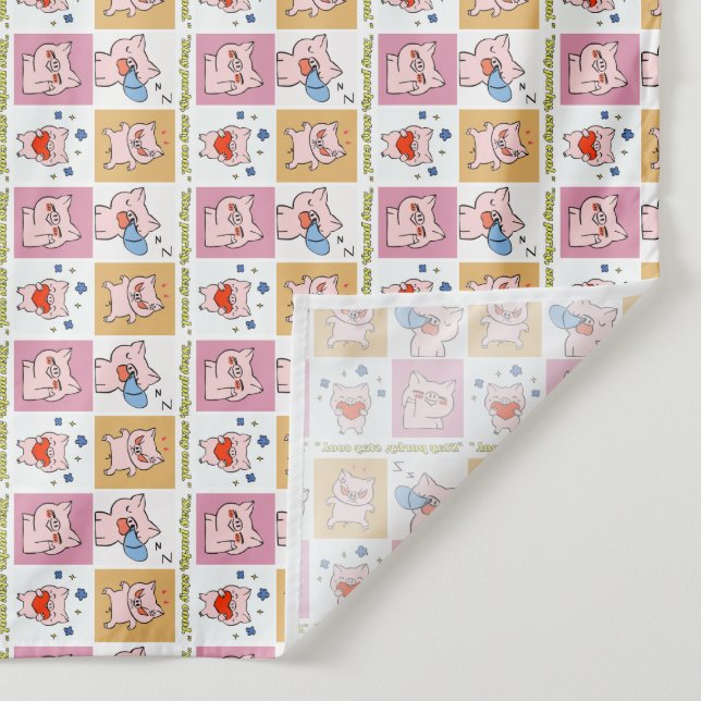 Tenture faces de devis de porc (Détail)