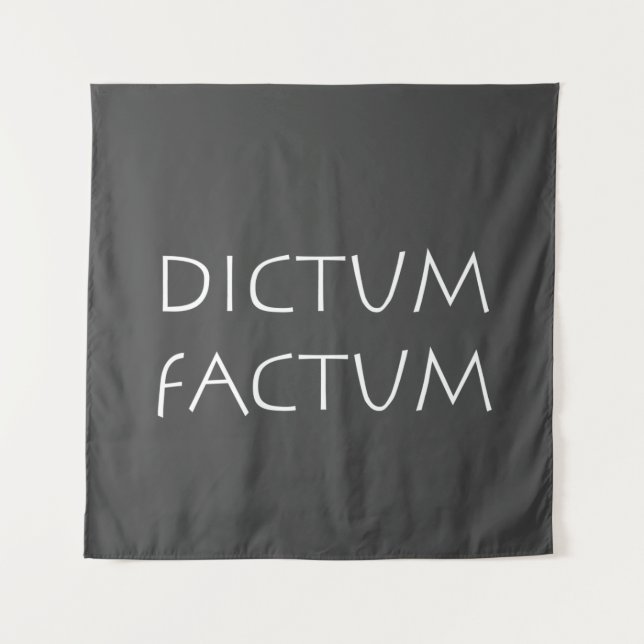 Tenture Factum dictum (Devant)