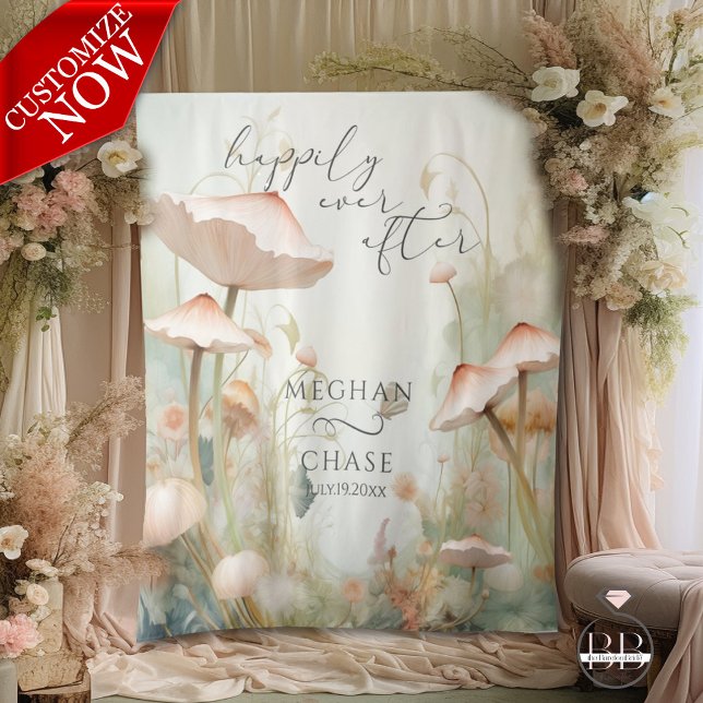 Tenture Fairy Tale Woodland Fairycore Romance (Easy to Customize Photo Booth backdrop or  backdrop for wedding vows )