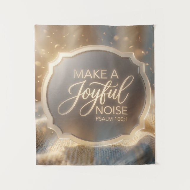 Tenture "Faites un joyeux bruit" Psaume 100:1 Inspiré de l (Devant)