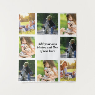 Tenture Faites votre propre collage photo et texte