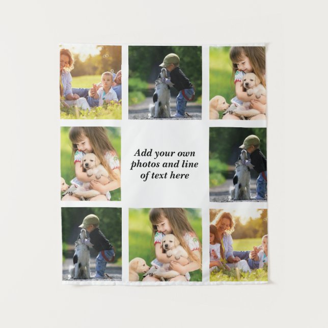 Tenture Faites votre propre collage photo et texte (Devant)