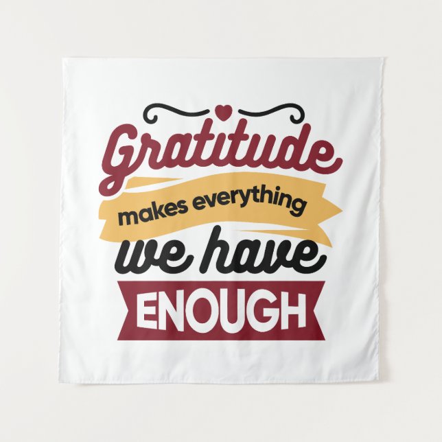Tenture Faith and Gratitude Artwork – Uplifting Christian  (Devant)