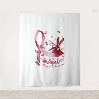 Tenture Faith Hope Love Meningitis Sensibilisation Dragonf