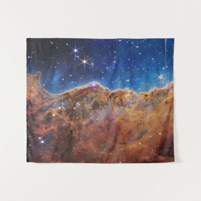 Tenture Falaises cosmiques Carina Nebula James Webb Telesc (Devant (Horizontal))