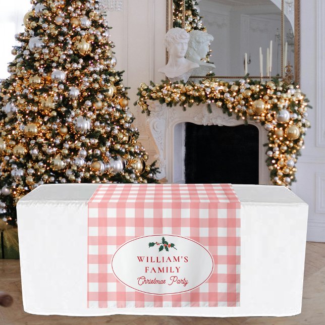 Tenture Famille Dîner de Noël Buffet Table Coureur (Family Christmas Dinner Party Table Sign Runner Tapestry)