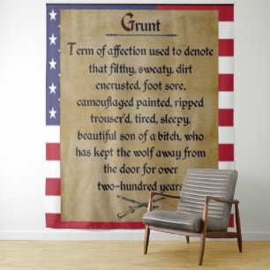 Tenture FANTASSIN DE COMBAT   surnommé "GRUNT"