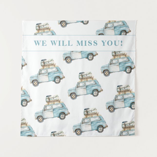 Tenture Farewell Car Aller De La Fête Accueil arrière-plan (Devant)