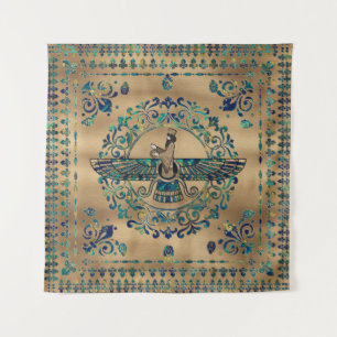 Tenture Farohar - Faravahar - Marbre et or de Fravashi