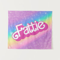Fattie Plus Size Rainbow Retro 90's Nostalgie rose
