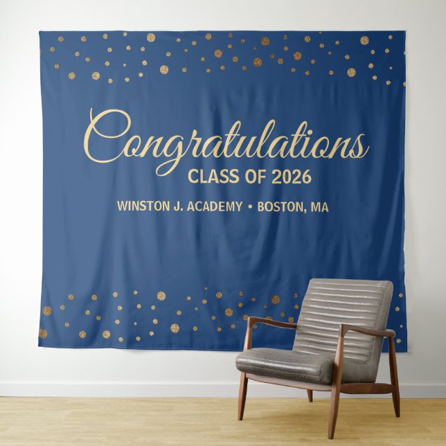 Tenture Félicitations à la promotion 2026, remise des dipl (En situation (horizontale))