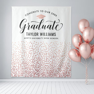 Tenture Félicitations à notre diplômé Fête de confettis Ro